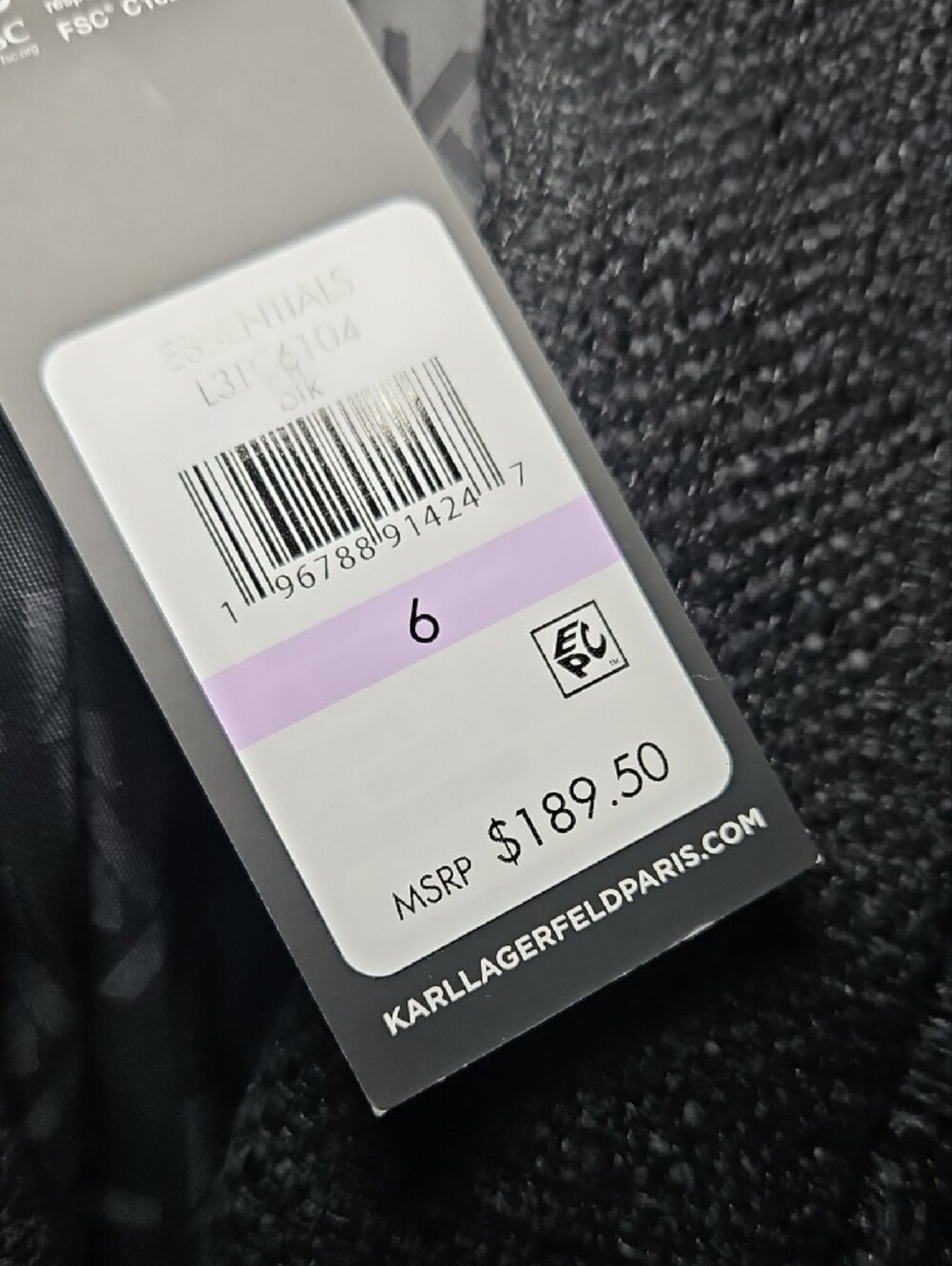 Karl Lagerfeld Paris Black Tweed Blazer Size 6 New Women's Careerwear Layering - Picture 11 of 11
